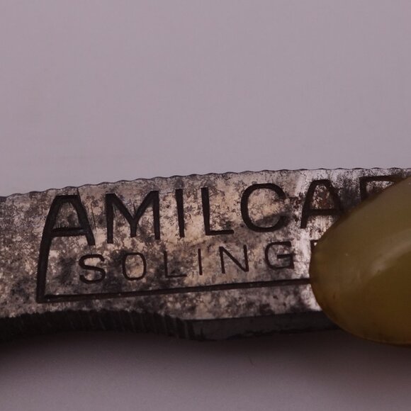 Vintage Amilcar Solingen Pour barbes tres dures Forge et Evide A Solingen Razor - Picture 11 of 16